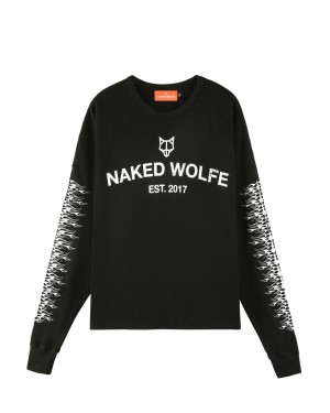 Black Naked Wolfe Thermal Men's T Shirts NZ | Y3V-5560