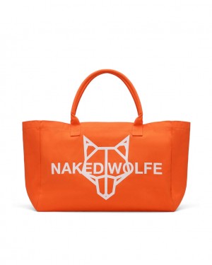 Orange Naked Wolfe Canvas Tote Bag Women's Bags NZ | V4I-8574