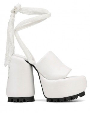 White Naked Wolfe Wonder Women's Heels NZ | Q7K-0001